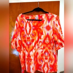 Woman's top with ruffle bottom sleeve Chico's